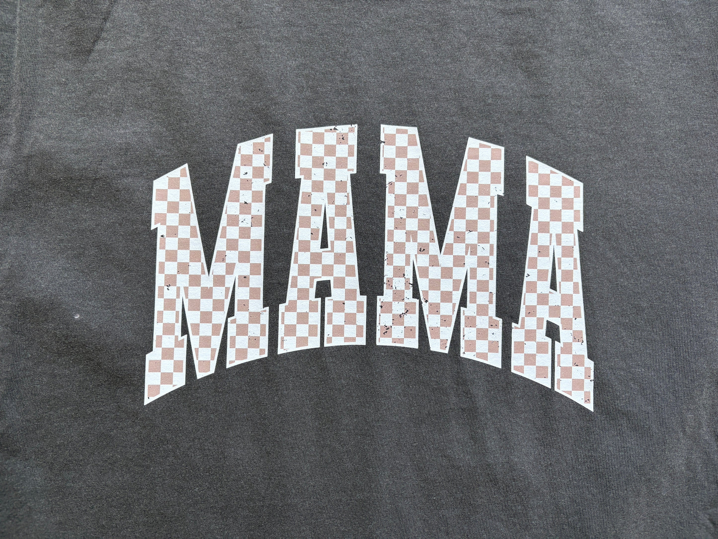 Neutral Checkered MAMA - Short Sleeve