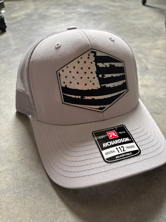 American Flag Leather Patch Hat